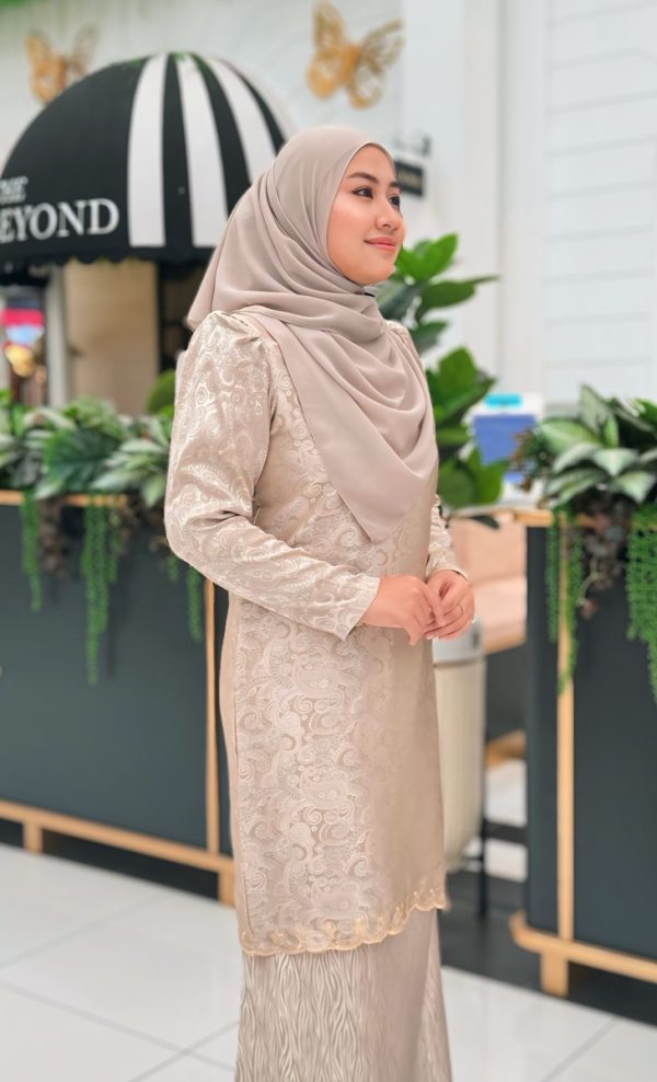 ADEA SULAM in OATMEAL – Mawar Cotton